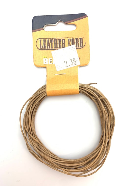 Natural Leather Cord - 0.5mm - 5 Yards