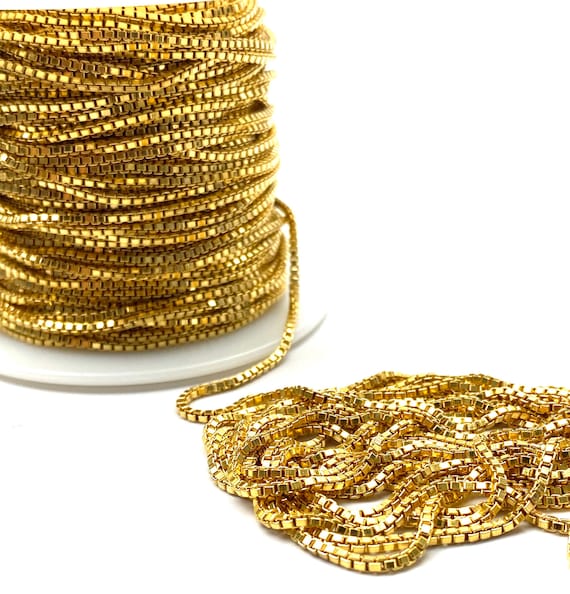 14K gold filled box chain roll , SKU# V-2.5