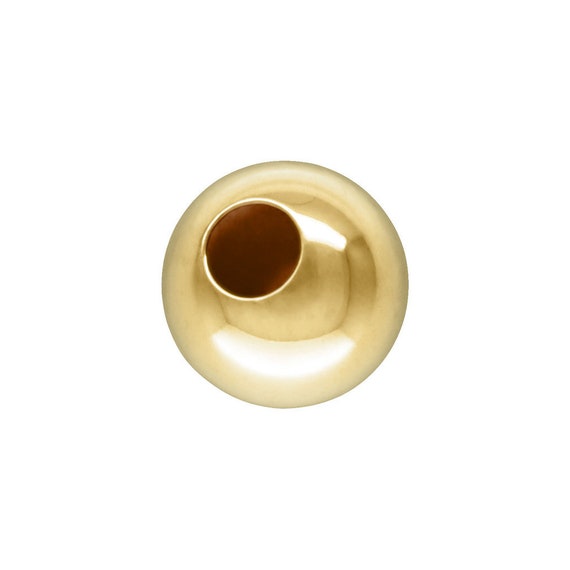 4.0mm Bead 1.6mm Hole, 14k gold filled. Made in USA. #40047401
