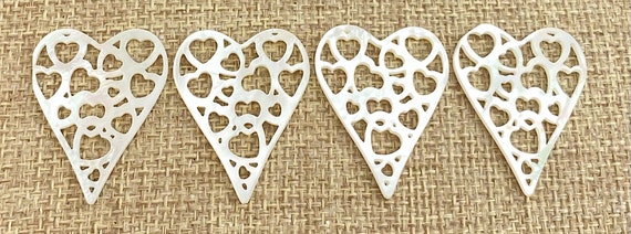 Mother of Pearl Heart Charm