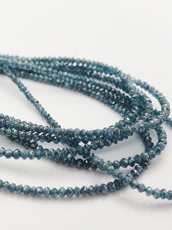 Blue Diamonds, Gemstone Beads, Full Strand, 15"