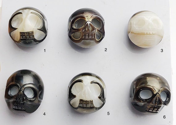 Carved Skulls Tattoo Tahitian Pearl 12-13mm (733)