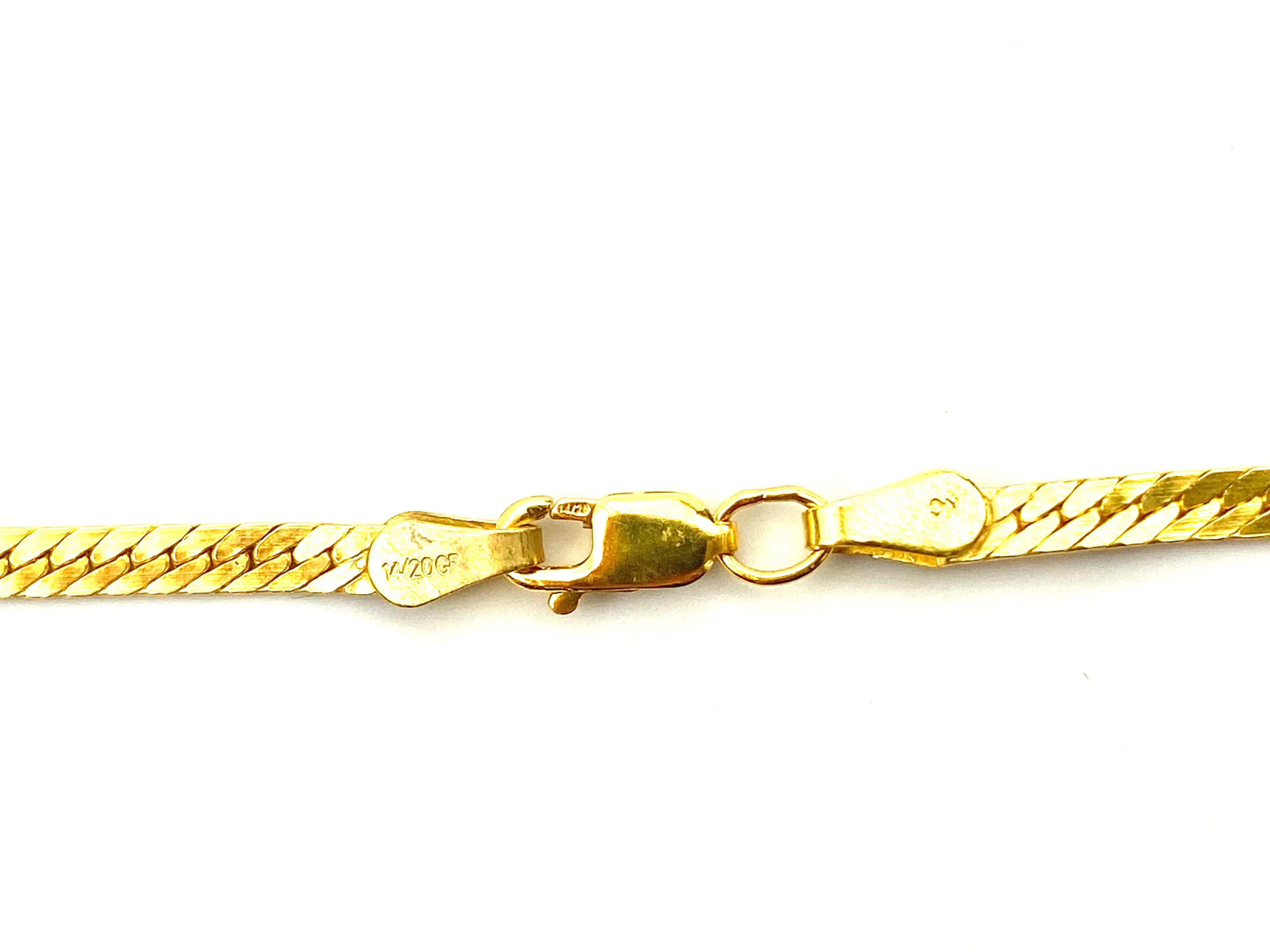 14KGF Herringbone Chain 16 18 20 SkuHB3 Etsy Canada
