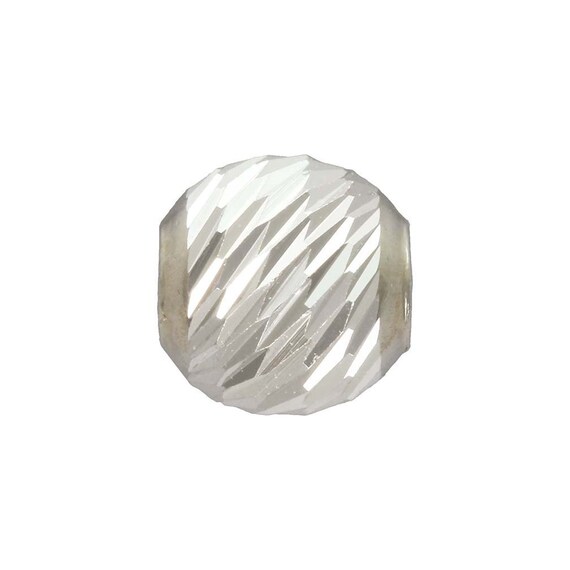 4.0mm Multi-Cut Bead 1.5mm Hole, Sterling Silver. Made in USA. #5004640D25