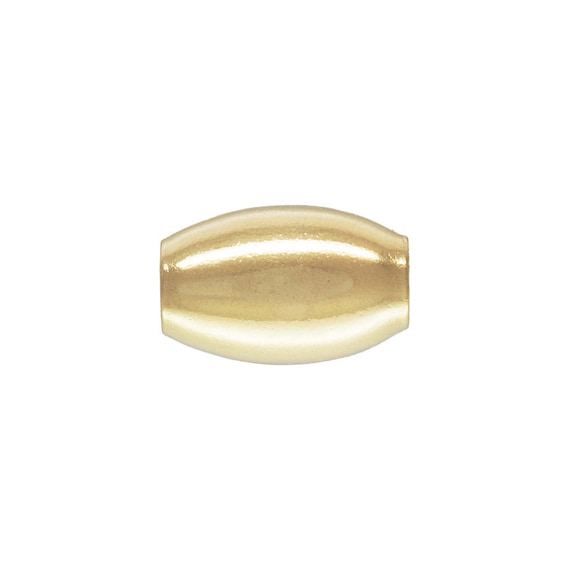 3.0x5.0mm Oval Bead 1.0mm Hole, 14k gold filled. Made in USA. #4004730OV