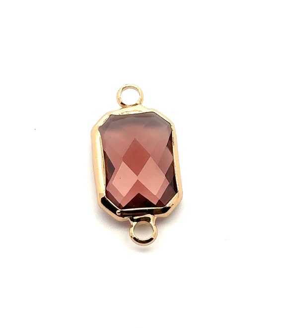 Maroon rectangle charm, SKU#M208