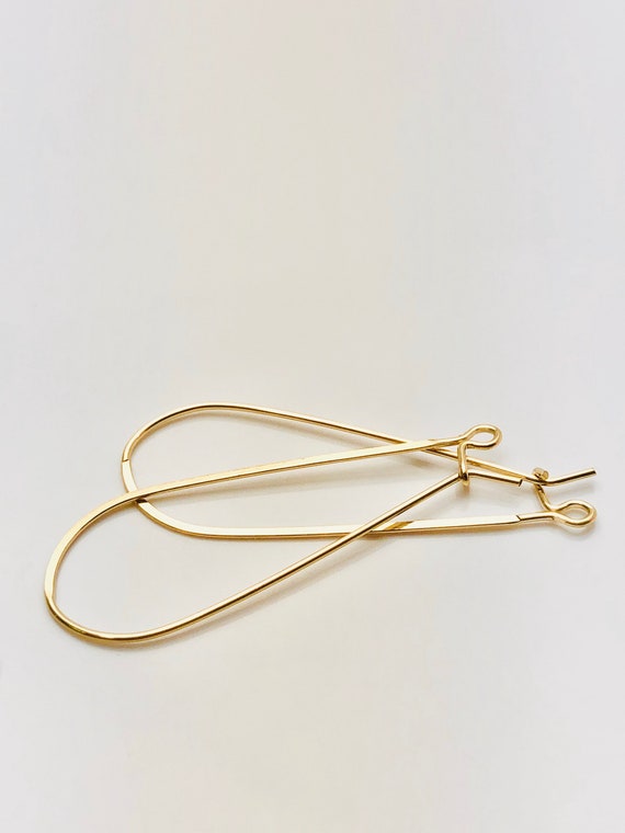 Beautiful flat 14KGF ear wire , 14K gold filled , sku# 757 - 43