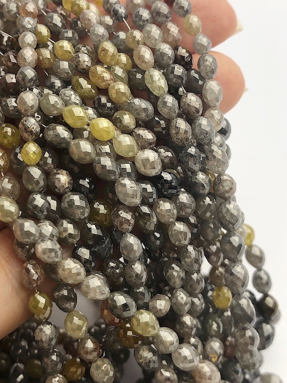 Assorted Color Faceted Diamonds, Gemstone Beads, All Natural Color, Full Strand, 16"