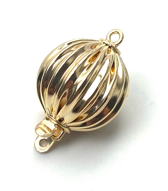 14K 12.68 mm solid yellow gold clasp, SKU# A013C