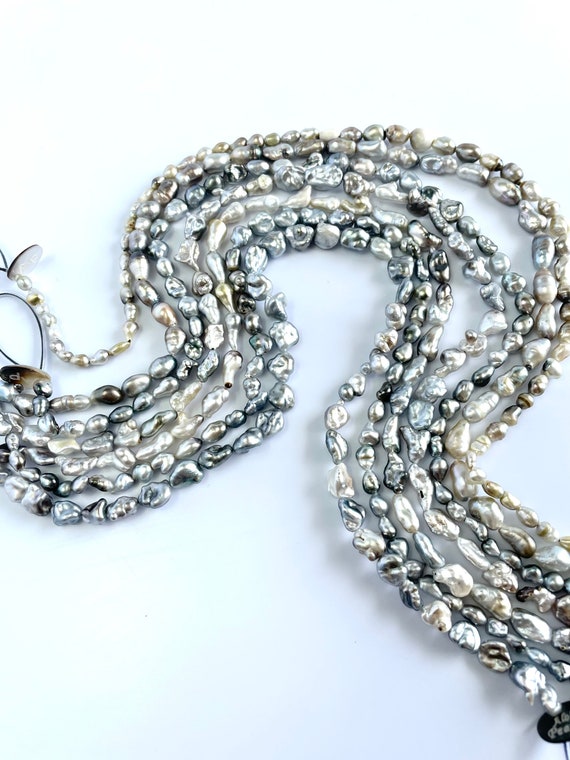Stunning Keshi pearl strands, SKU#3000