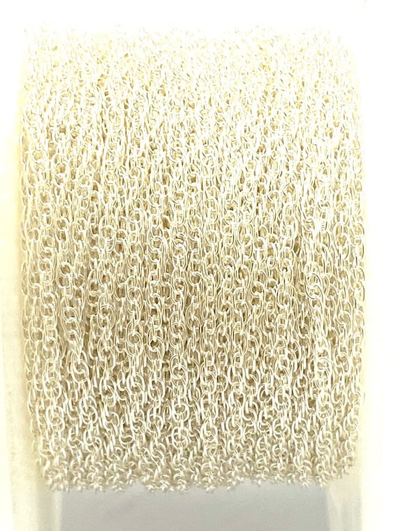 Rope Chain 1.3mm, Per Foot, Sterling Silver