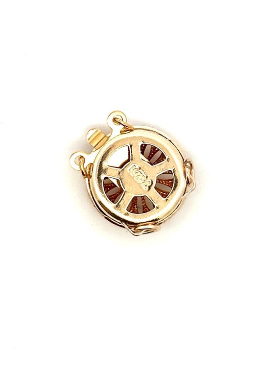 12.0mm Round Filigree Pearl Clasp 2 Row, 14k gold filled. . #4003573