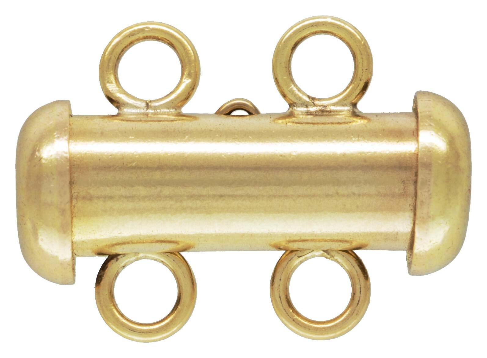 4.3x15.0mm Tube Clasp 2 Row, 14K Gold Filled, Made in USA. 40035802R