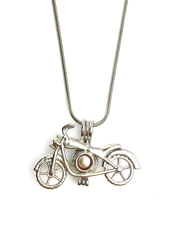 Bike Cage Pendant Sterling Silver for 5mm to 7.5mm Loose Pearl (CP101)