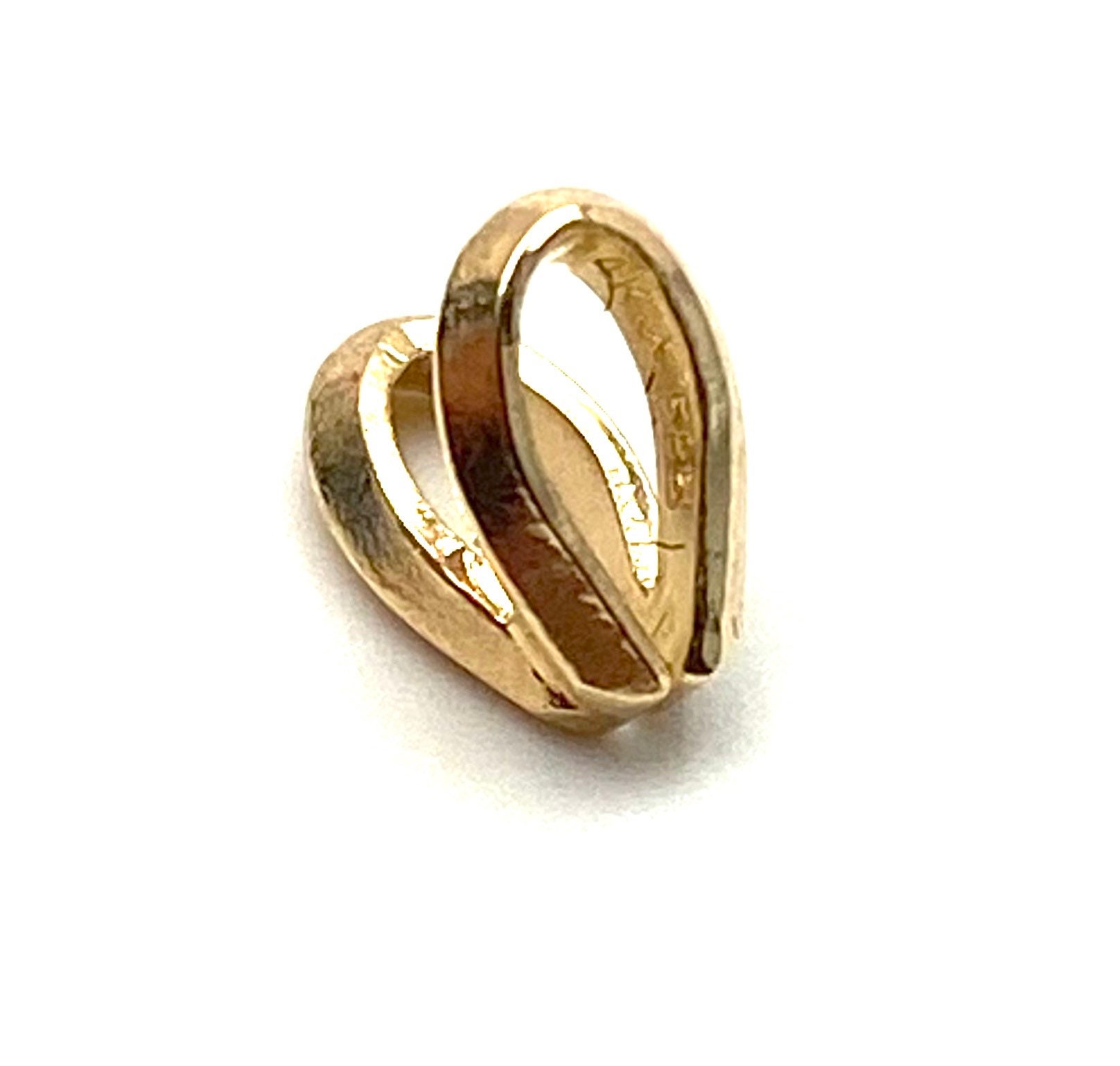 Genuine 8K Yellow Gold Pendant Folding Loop – 12mm Large, Unisex, Made In Germany