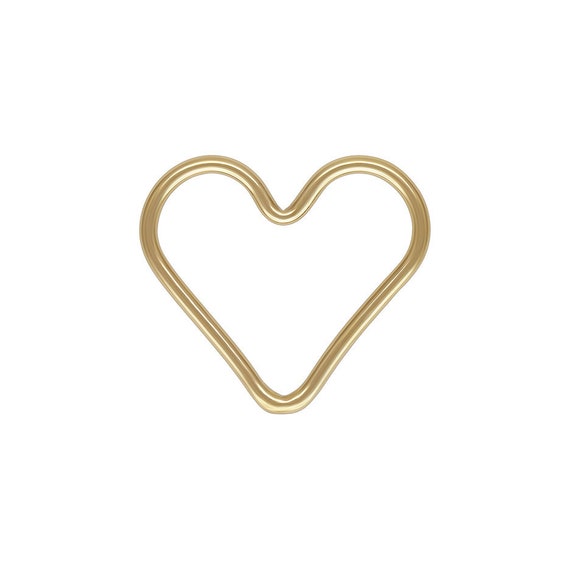 Heart Jump Ring .040x.590 (1x15.0mm) CL GP, 14k gold filled. Made in USA. #40045441HTC