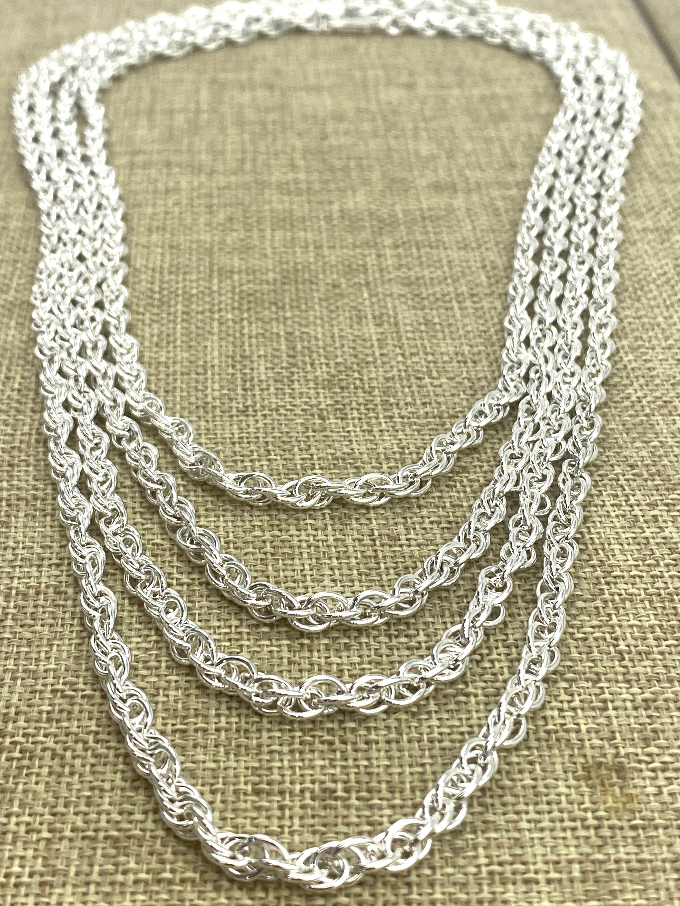 18” 20” 22” 24” 3.6mm Sterling Silver Double Rope Chains , Sku36R