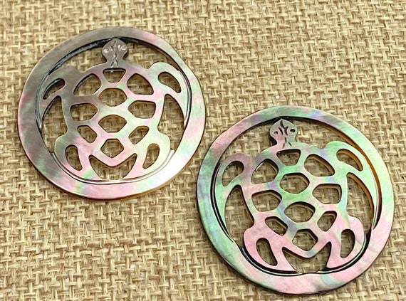 Mother of Pearl Turtle Charm