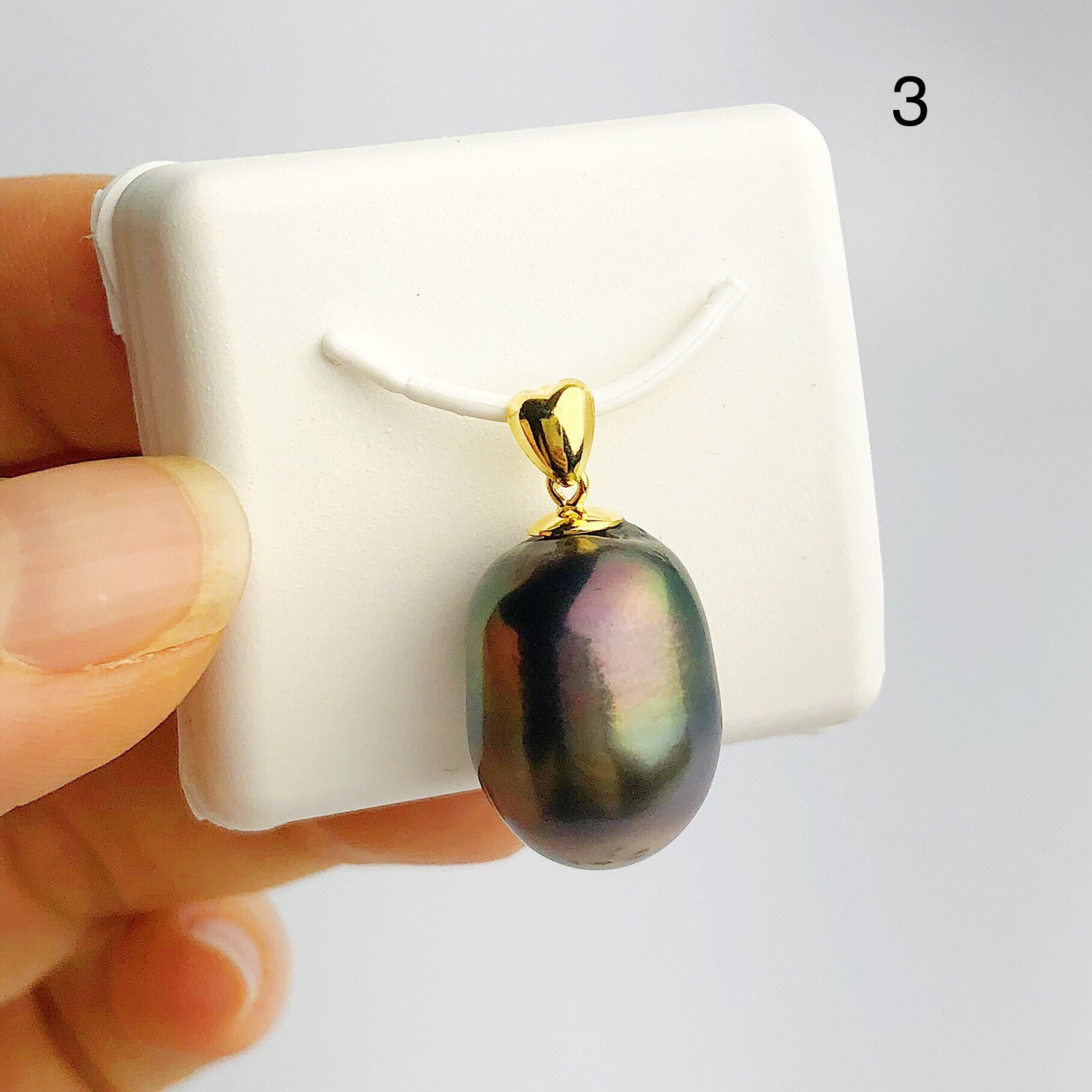 13-14mm Tahitian Pearl Pendants on 18K Gold Plated Sterling Silver (449 ...