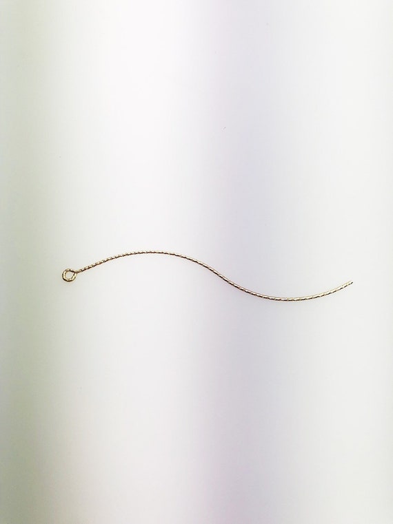 14K Gold Fill Curved Sparkle Eyepin 0.76x61.5mm, Made in USA - 4005493P1C