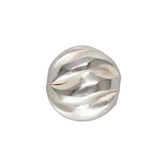 4.0mm Twist Bead 1.1mm Hole, Sterling Silver. Made in USA. #5001204T