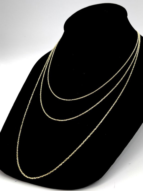 Solid 14K Yellow Gold Baby Rope