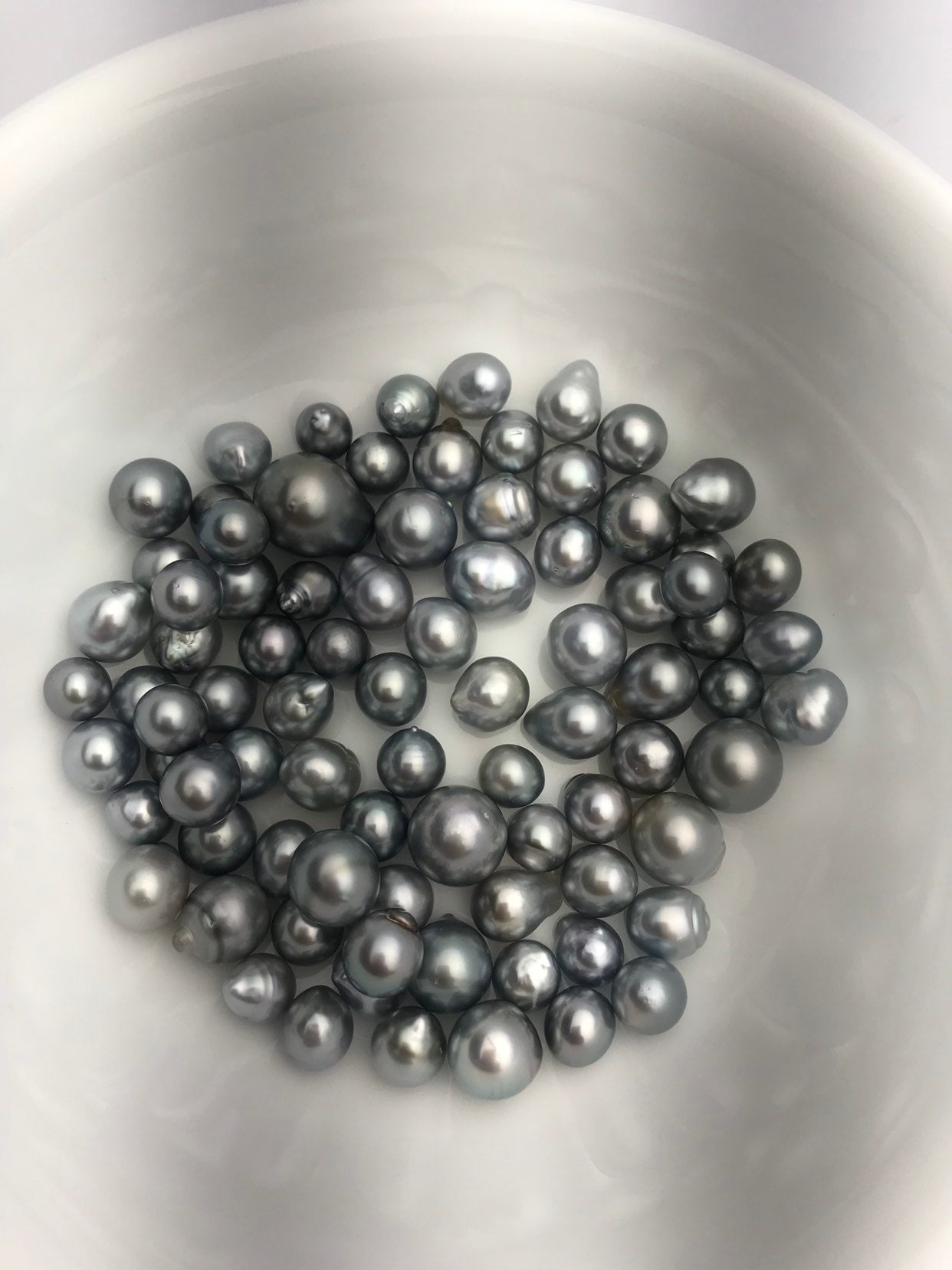 Silver Blue Tahitian Pearls Loose Item #017