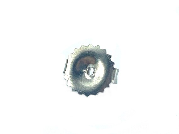 14K White Gold Ear Nut Large, Sku#12-27-10