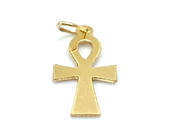 14KGF Cross Charm , Sku#1372-C