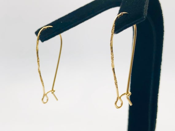 Beautiful 14KGF hammered textured ear wire , 14K gold filled , Sku #756-32 MM HMM TXT