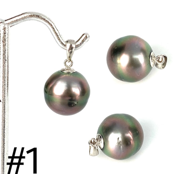 12mm - 10mm Tahitian Pearl Pendants SKU: 11166