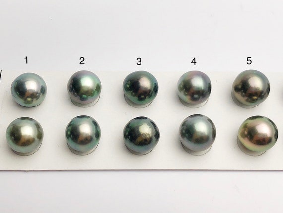 Tahitian Loose Pearls , Drop AAA, Multi Colored Matched Pairs, 11-12mm, #644