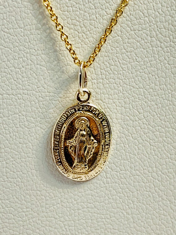 Virgin Mary Pendant 14k Gold, sku 1690C