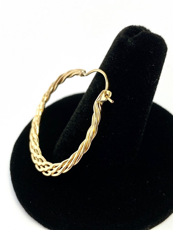 Gorgeous Braided Hoop 14k gold filled (14KGF) Earrings sku DE-654 Small