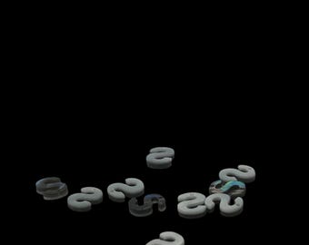 Abalone MOP letter pendant “S”