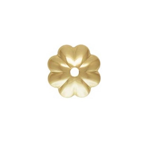 14KGF 6.0mm Flower Bead Cap 1.0mm Hole, Sku#4005763J