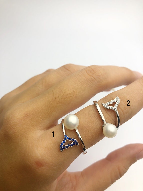 Sterling Silver Freshwater Pearl Rings - (868 No. 1-2)