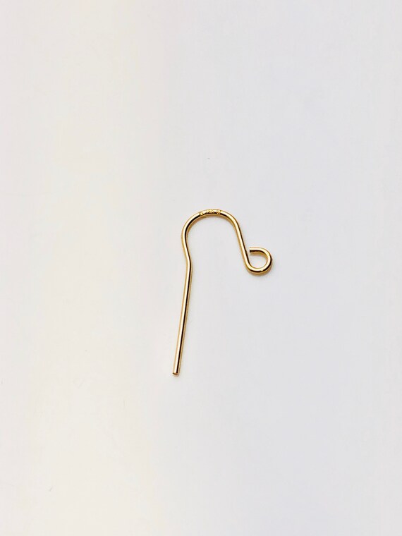 14KGF ear wire long with loop , 14K gold filled , sku # 435-1C(029)