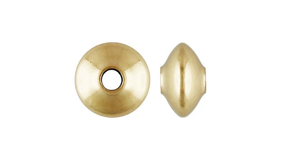 5.5x3.3mm Saucer Bead .060-.065 Hole,  14k gold filled. Made in USA. #4020135