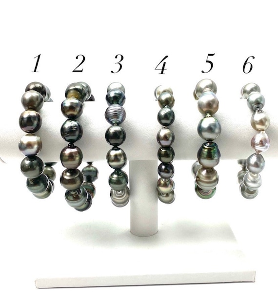 Tahitian pearl elastic bracelet, SKU# 1111