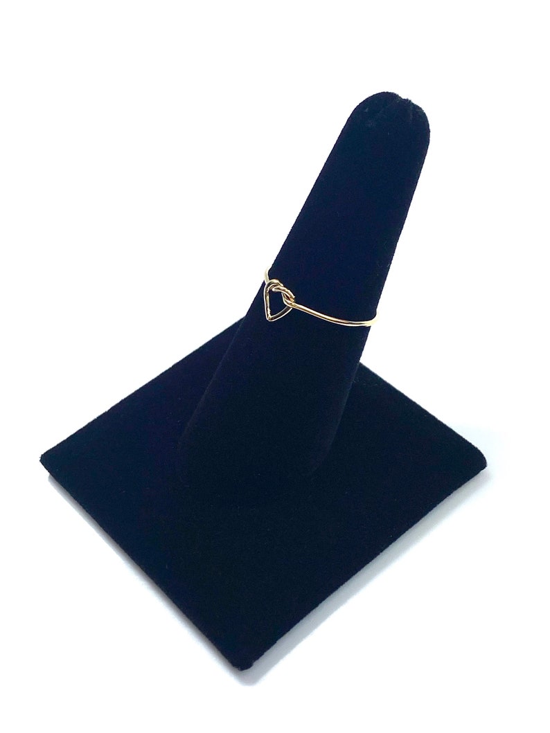 Sku#405K1HR7 Beautiful 14KGF single heart knot ring 14K gold filled