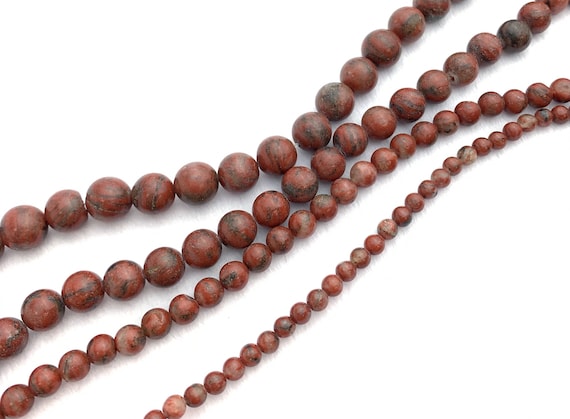 Sesame Red Jasper Bead Strand
