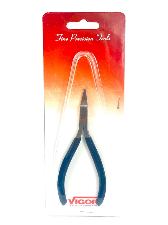 Flat nose pliers with black handles , SKU# 07079