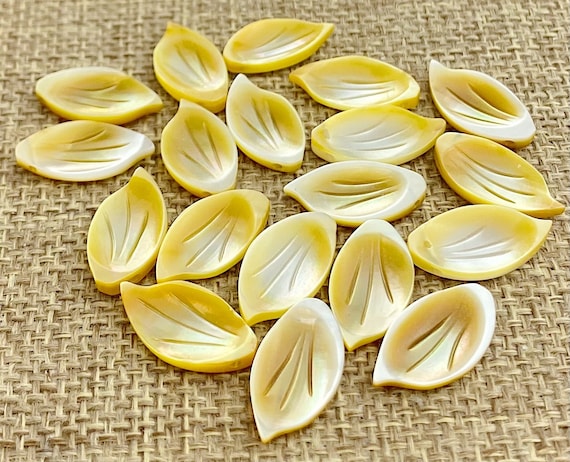 Mother of Pearl Leaf Charm Sku#M172