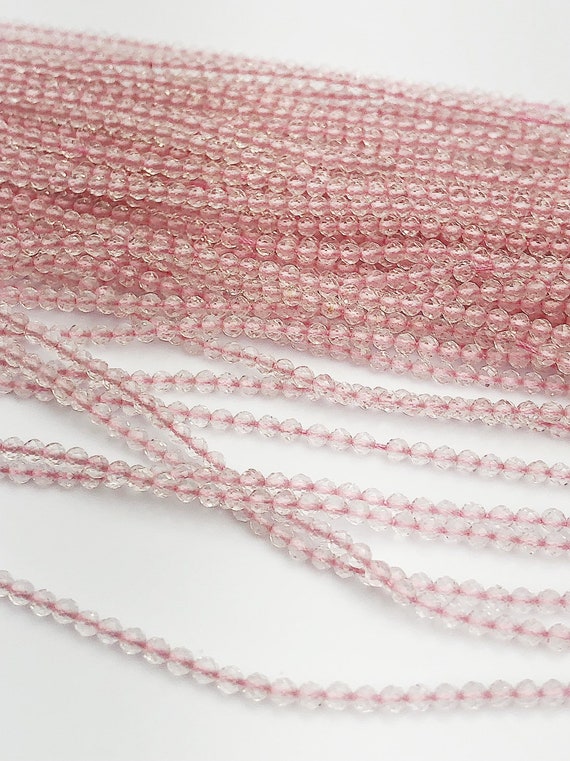 HALF OFF SALE - Rose Quartz Gemstone Beads, Full Strand, Semi Precious Gemstone, 13"