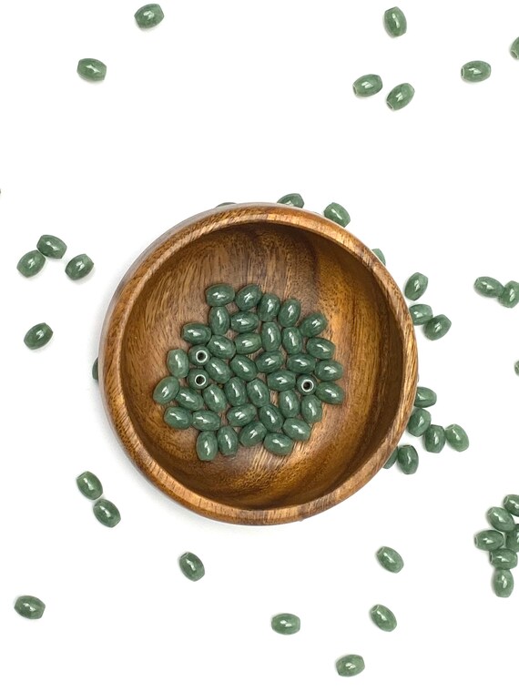 Natural turtle green jade bead, SKU# 1004
