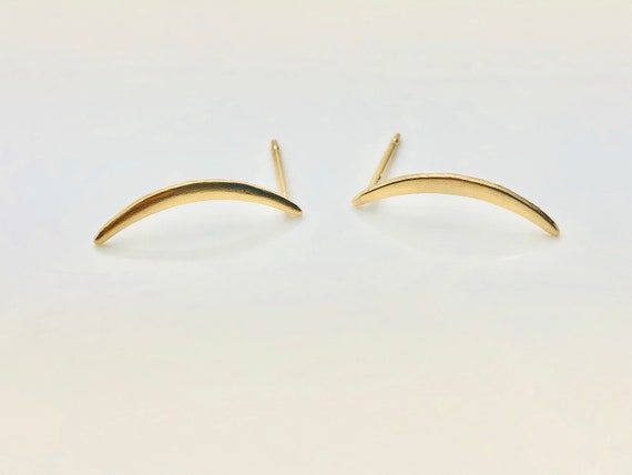 Curve bar stud , 14KGF , 15.9mm Wide, 14K Gold Filled, sku #1172-4