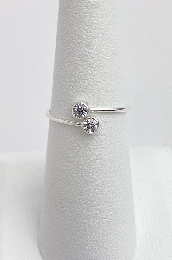 White CZ Adjustable Ring