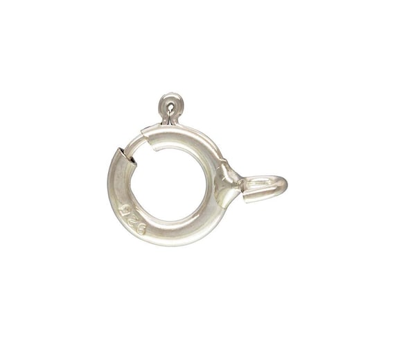 5mm Spring Ring Light w/ Open Ring, Sterling Silver. Made in USA. #5002350