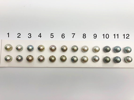 9.5mm-10mm Tahitian AA Loose Matched Pearls, 10mm Round (274)